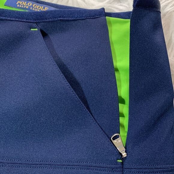 POLO GOLF RALPH LAUREN skort lime green built in shorts & trim pockets side zip - Picture 5 of 12